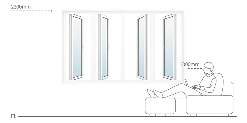 デザイン連段窓（4T）2600×1570 ※レイアウトイメージです。