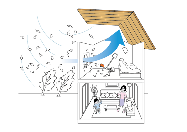 台風の暴風に対して住宅のウイークポイントになるのは「窓」です。
