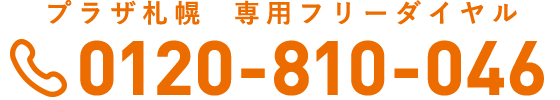 プラザ札幌専用フリーダイヤル 0120-810-046