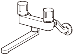 ツーハンドル壁付水栓（クロマーレS）