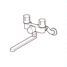 ツーハンドル壁付水栓( クロマーレＳ )
