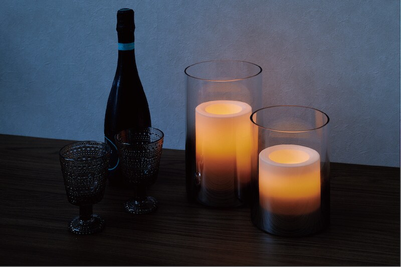 キャンドル風ランプ「LED candle Lunga ミラー」（DI CLASSE）